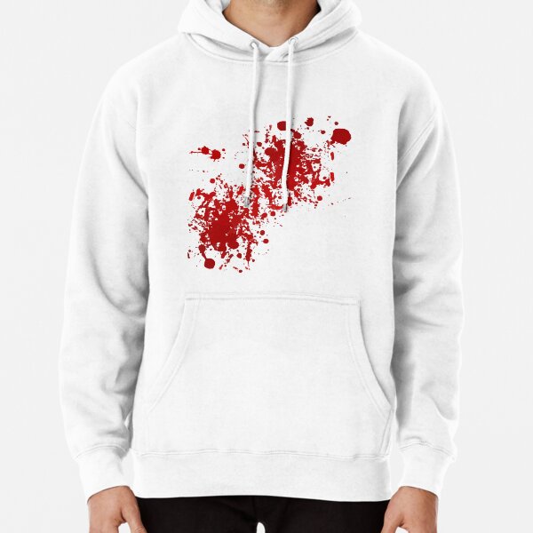 black hoodie with blood