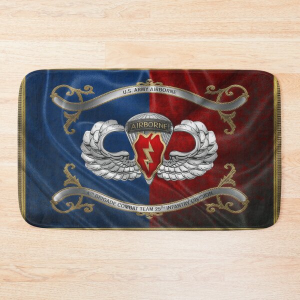 Item preview, 4th Brigade Combat Team 25th Infantry Division Airborne Insignia with Parachutist Badge over Flag designed and sold by Serge Averbukh Art Studio.