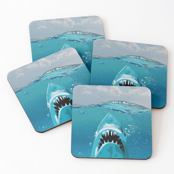 Item preview, Shark Attack - Ocean Background designed and sold by Eye on the Blueline.
