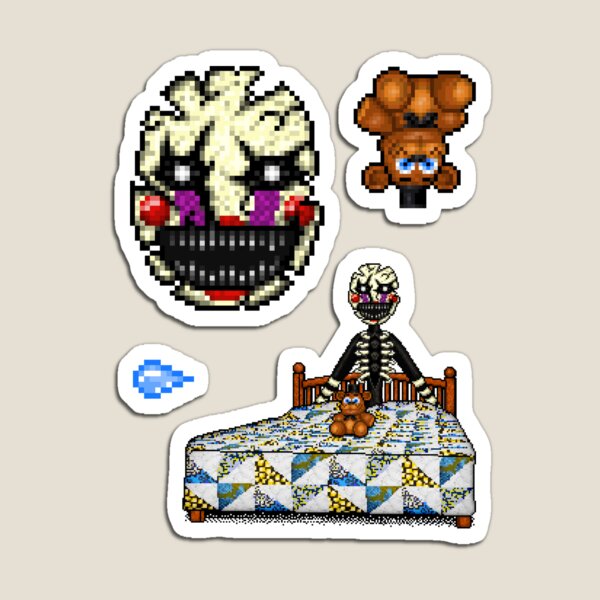 Five Nights at Freddys 4 - Nightmare Freddy - Pixel art Magnet for Sale by  GEEKsomniac