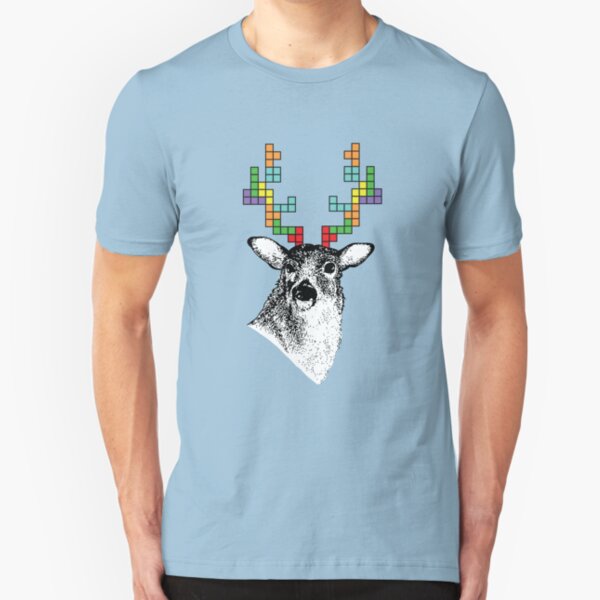 Tetris Deer Slim Fit T-Shirt
