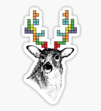 Tetris Deer Sticker