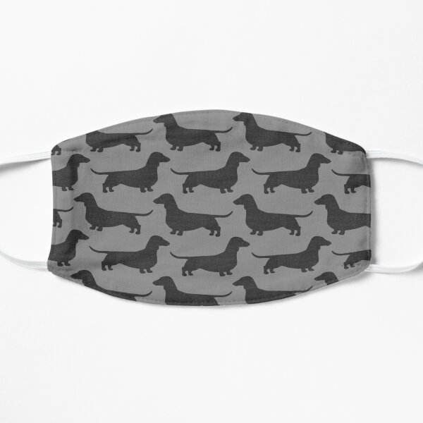 Dachshund Dog Silhouette(s) | Smooth Coated Wiener Dog Flat Mask