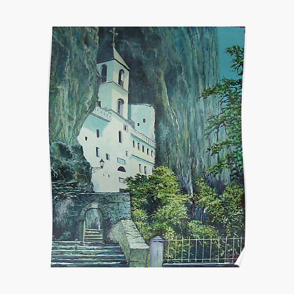 Monastery Ostrog, Montenegro Poster