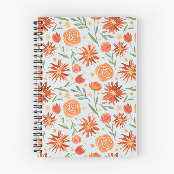 Item preview, Patrón de flor de naranja quemada designed and sold by Lauren Ullrich.