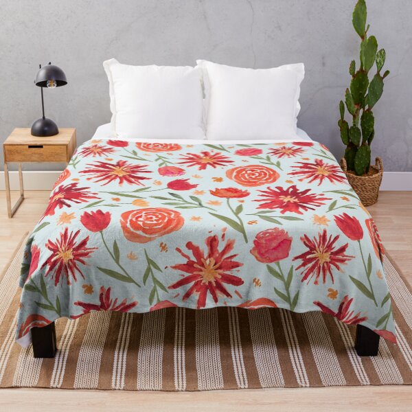 Item preview, Red Flower Burst Pattern designed and sold by Lauren Ullrich.