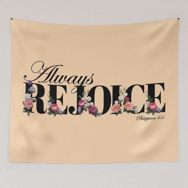 Item preview,  Always Rejoice Bible verse Floral Font designed and sold by KA DESIGNS.
