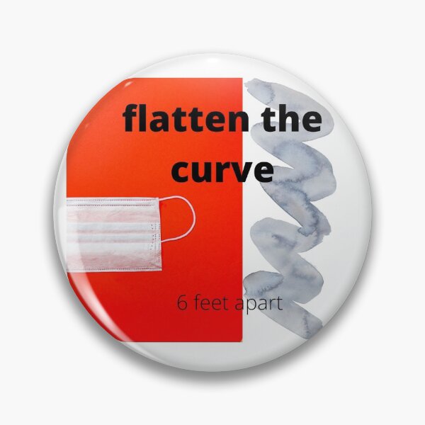 Item preview, Flatten the curve red poster designed and sold by appexsos.