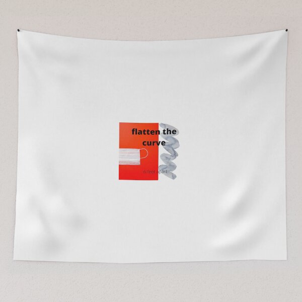 Item preview, Flatten the curve red poster designed and sold by appexsos.