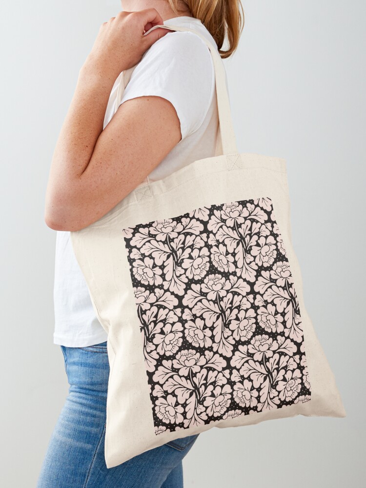 Color Floral Flower Leave Natural Pattern Design Background Pastel Tote Bag