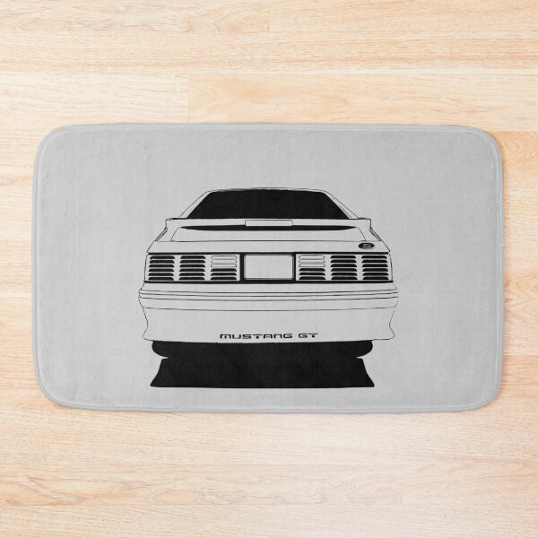 Item preview, Ford Mustang GT (fox body) - rear stylized black on light background  designed and sold by mal-photography.