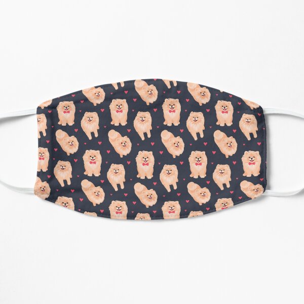 Cute Pomeranian Love Repeat Style Flat Mask