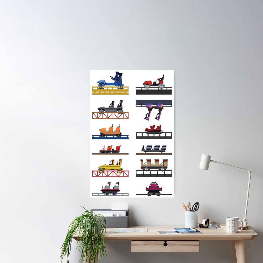 Hersheypark Coaster Cars Design Poster