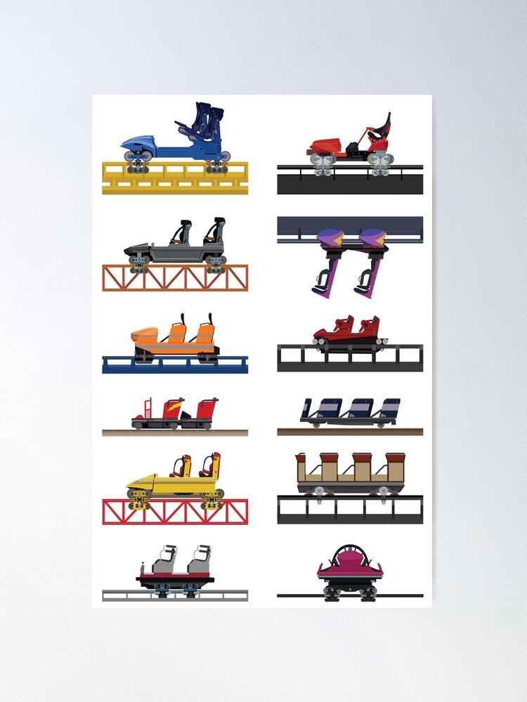 Alternate view of Hersheypark Coaster Cars Design Poster