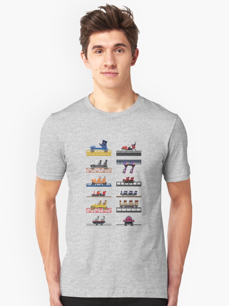 Alternate view of Hersheypark Coaster Cars Design Slim Fit T-Shirt