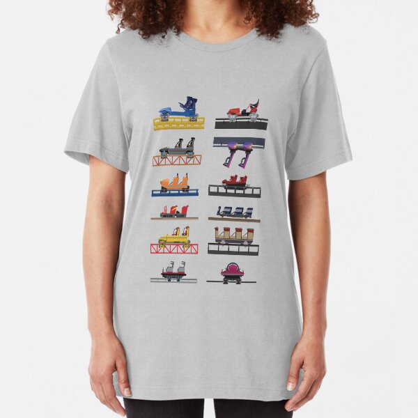 Hersheypark Coaster Cars Design Slim Fit T-Shirt