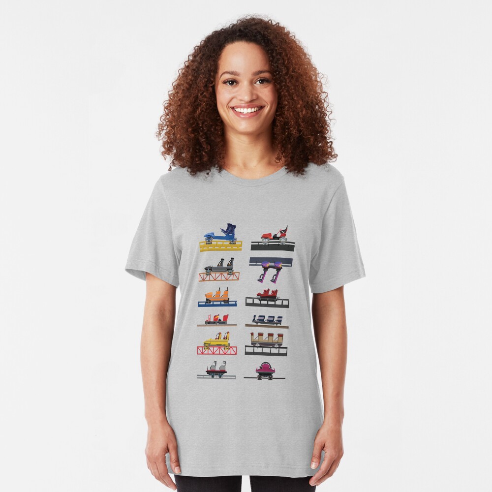 Hersheypark Coaster Cars Design Slim Fit T-Shirt