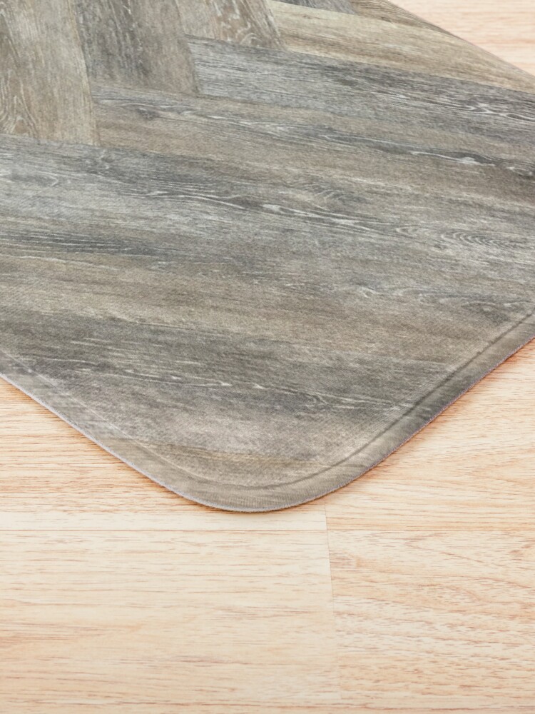 Alternate view of contemporary Caramel brown grey Beige farmhouse barn wood Bath Mat