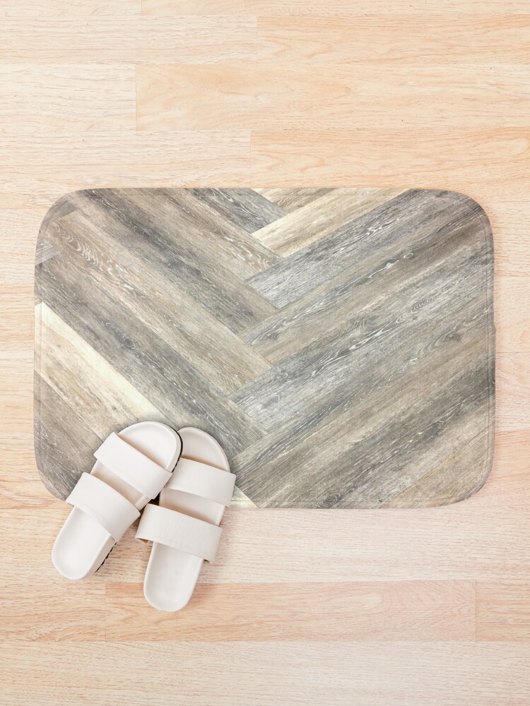 Dark Brown Wood Bath Mat by NewburyBoutique