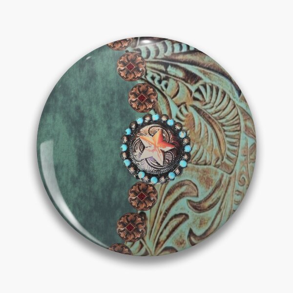 Item preview, Rustic cowboy cowgirl western country green teal  designed and sold by LEILA ART SPACE.