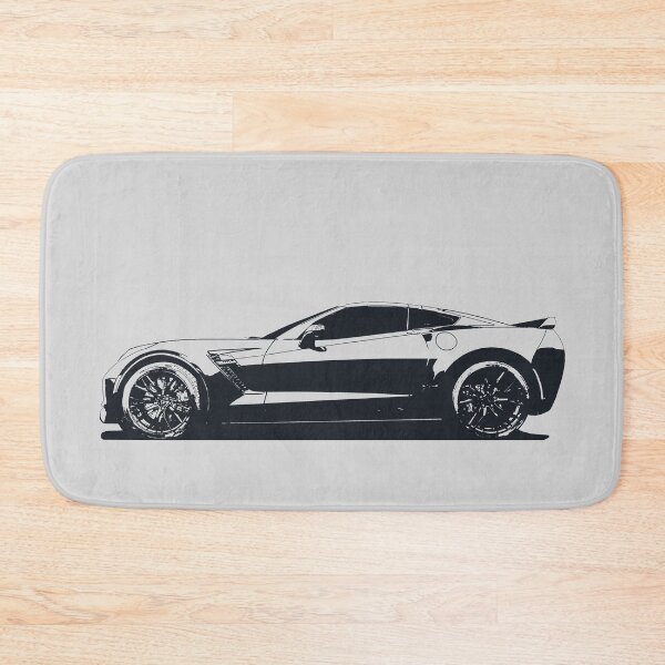 Item preview, C7 Chevy Corvette - stylized black on light background designed and sold by mal-photography.