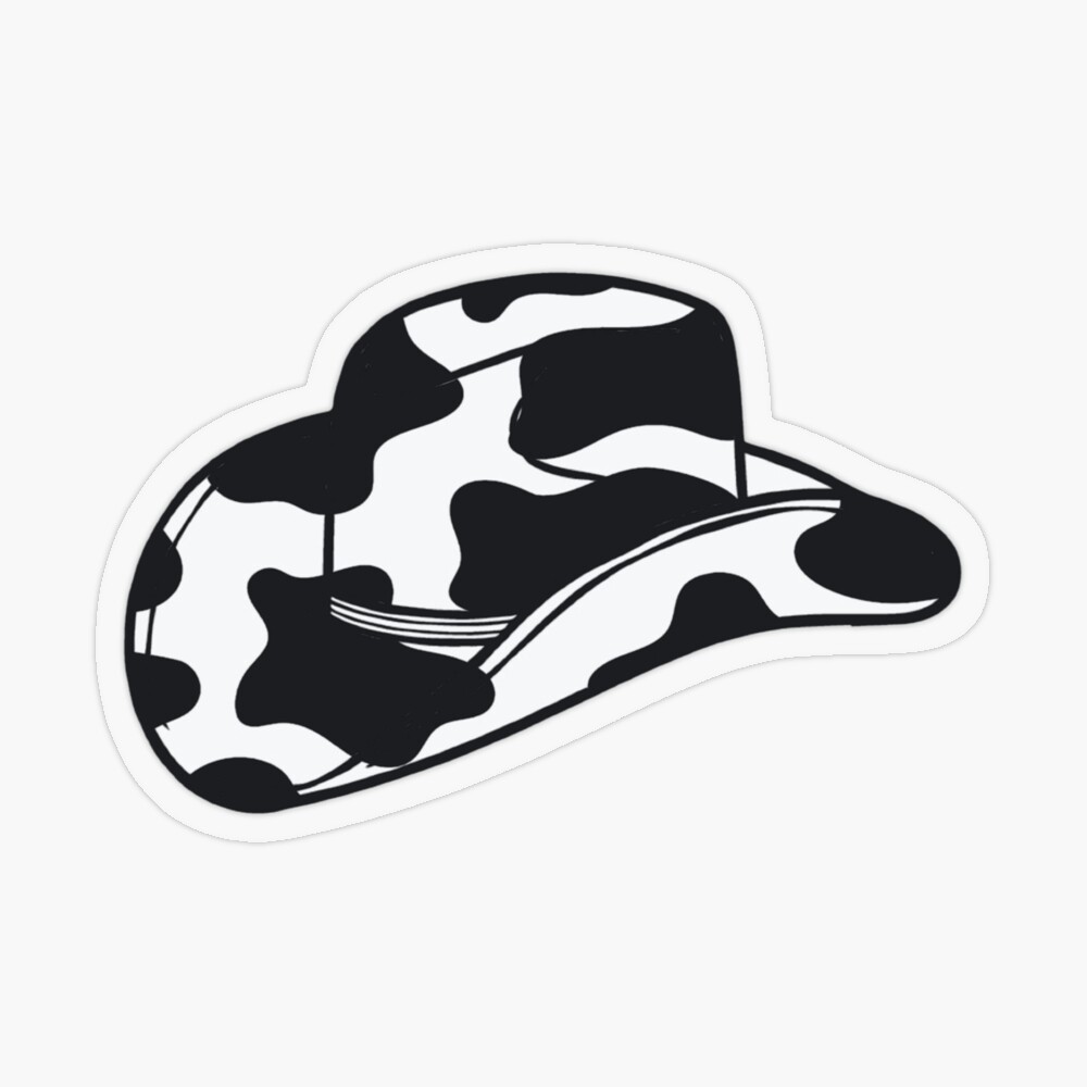 Minimalist Black And White Cow Graffiti Waterproof Stickers - Temu