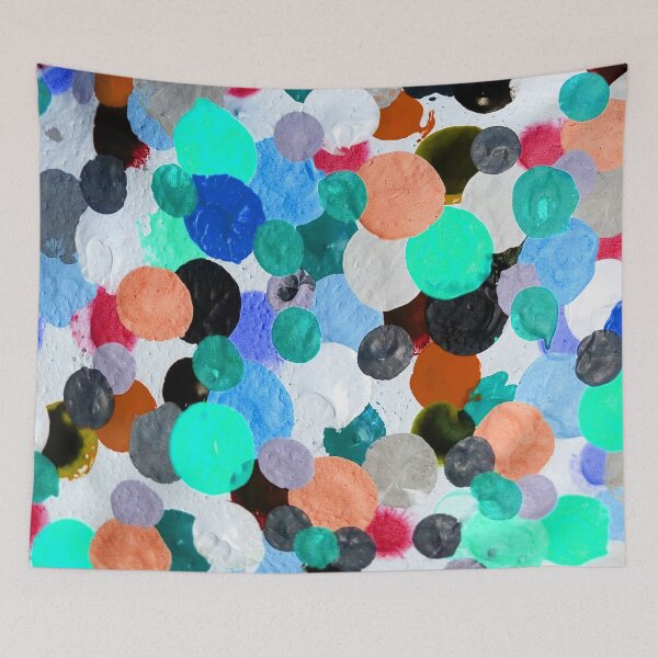 Item preview, Aqua Rainbow Paint Drops designed and sold by NOTSNIW ART.