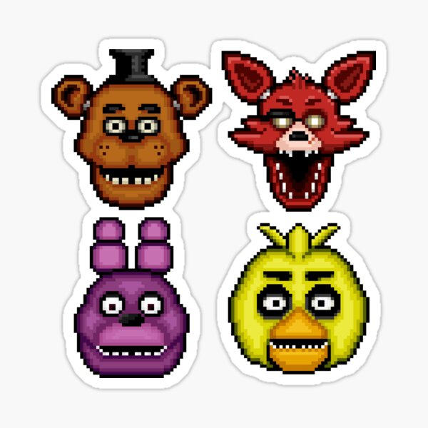 Five Nights at Freddy's 2 - Pixel art - Various Characters Sticker pack 1  Sticker for Sale by GEEKsomniac