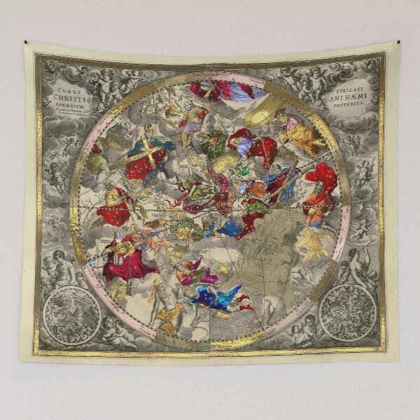 Item preview, Celestial Luxury Gold Edition - Andreas Cellarius Chart Haemisphaerium Posterius designed and sold by Serge Averbukh Art Studio.