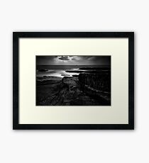 Stepping Stones of the Gods (B/W) Framed Print