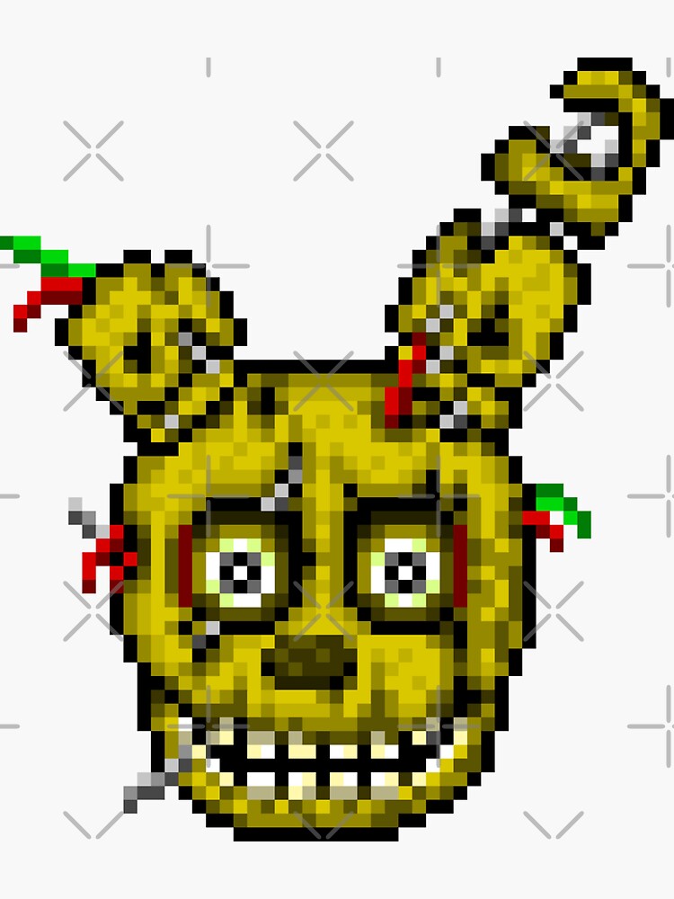 "Five Nights at Freddy's 3 - Pixel art - SpringTrap" Sticker for Sale