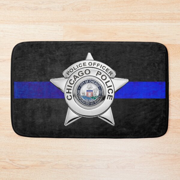 Artikelvorschau, Chicago Police Department Badge – CPD Police Officer Star über der dünnen blauen Linie entworfen und verkauft von Serge Averbukh Art Studio.