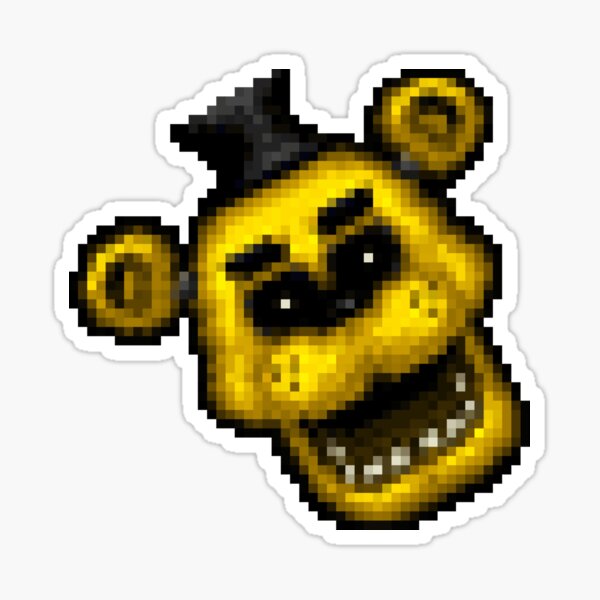 Fnaf 1 golden freddy pixel art