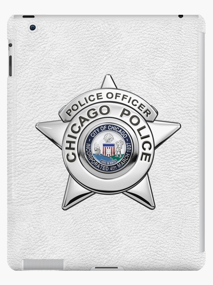 Chicago Police Department Badge - CPD Police Officer Star over White  Leather | iPad Case & Skin