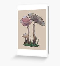 Simple Mushrooms Greeting Card