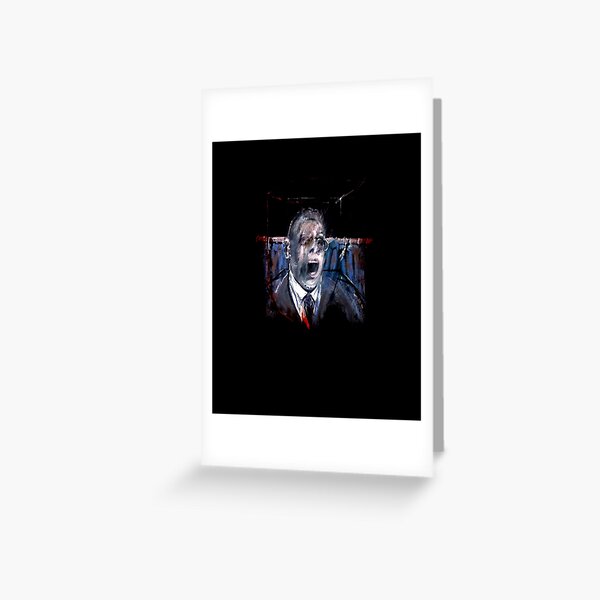 Item preview, Francis Bacon Screaming Business man in suit office angst existential painting art lover gift t shirt or mask designed and sold by Johannesart.