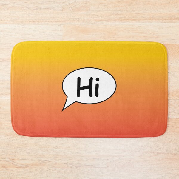 Item preview, Hi Speech Bubble Orange and Yellow designed and sold by Izzy Clarence.