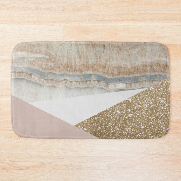 Item preview, preppy minimalist geometric dusty pink triangles white marble  designed and sold by LEILA ART SPACE.