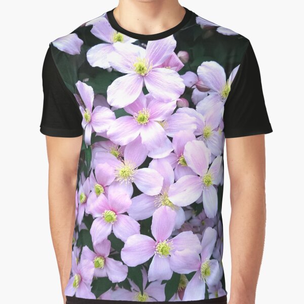 Pink clematis flowers Graphic T-Shirt