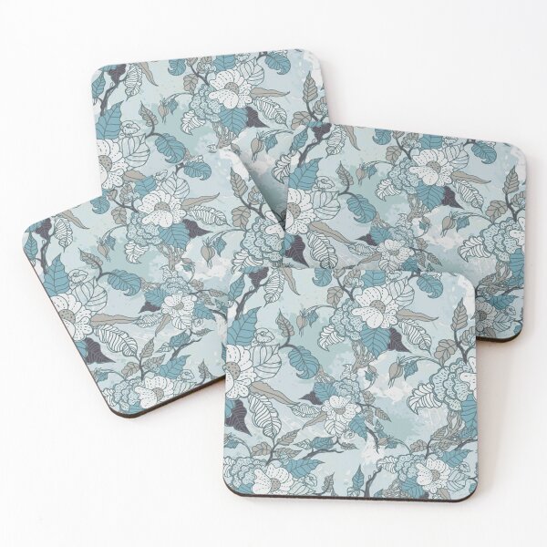 Artikelvorschau, Elegantes aquamarines u. Weißes Blumenmuster entworfen und verkauft von HavenDesign.