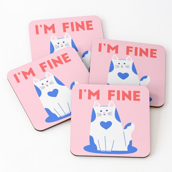 Item preview, CAT I'M FINE MASK designed and sold by Edgy DESIGNS.