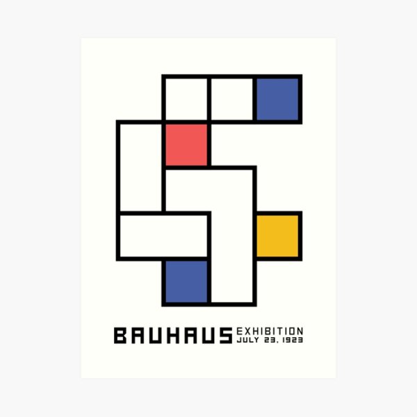 Cartel de diseño de la exposición Bauhaus 1923 Lámina artística