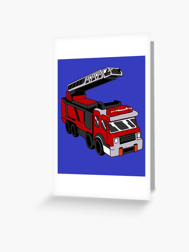 Carte de vœux for Sale avec l'œuvre « Camion de pompier pour