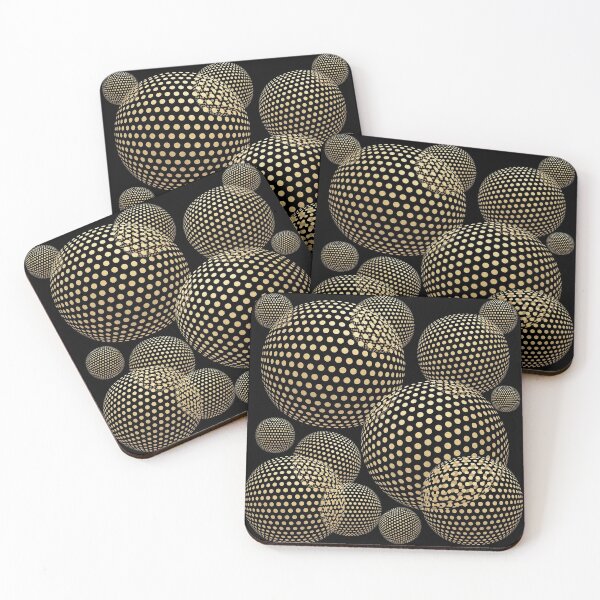 Item preview, Gold Dots Geometric Pattern designed and sold by Vin Zzep.