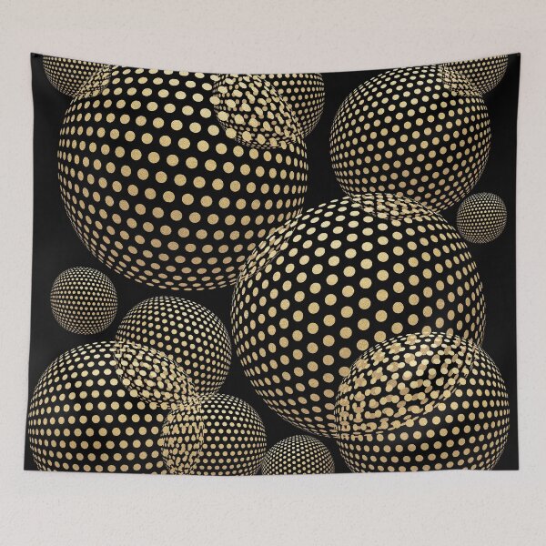 Item preview, Gold Dots Geometric Pattern designed and sold by Vin  Zzep.