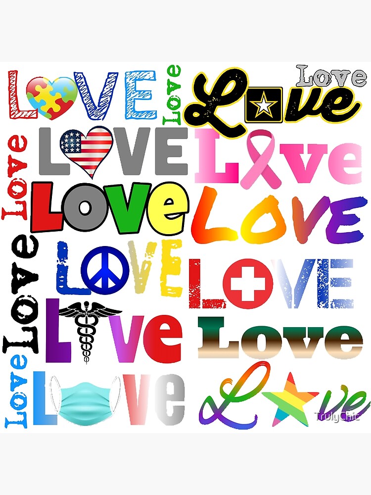 "Everyone Loves Everyone, Right?" Poster for Sale by TrulyChic Redbubble