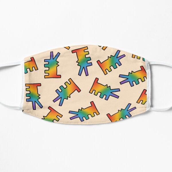 Rainbow Dog Flat Mask