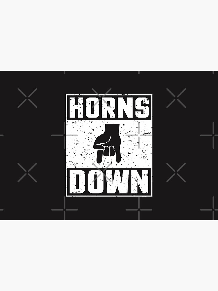 "Horns Down Football fan sign " Mask by alenaz Redbubble