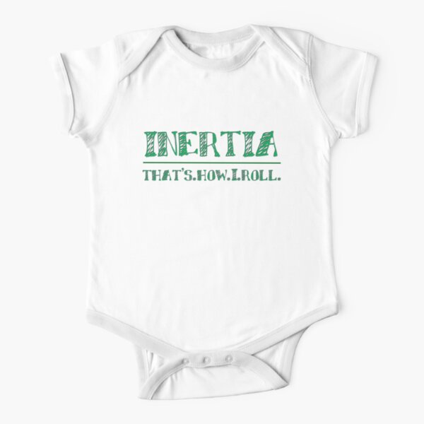 Intertia: How I Roll in Physics Short Sleeve Baby One-Piece