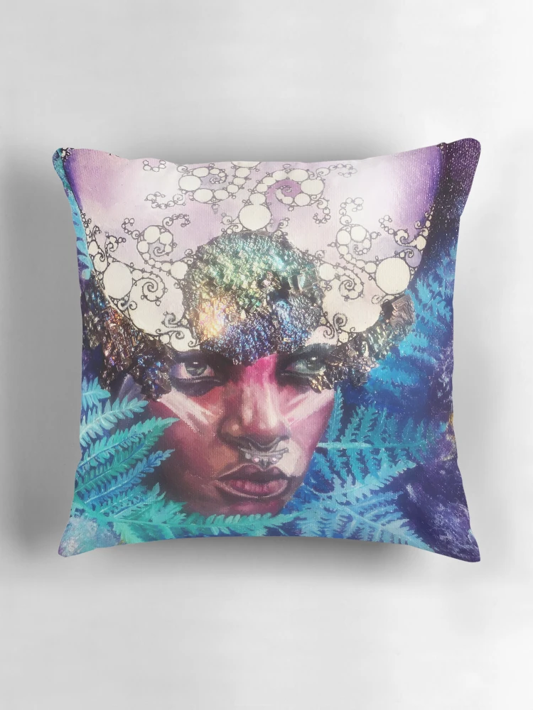 Thumbnail 3 of 4, Pillow, BismuthxFractals designed and sold by Mary ..